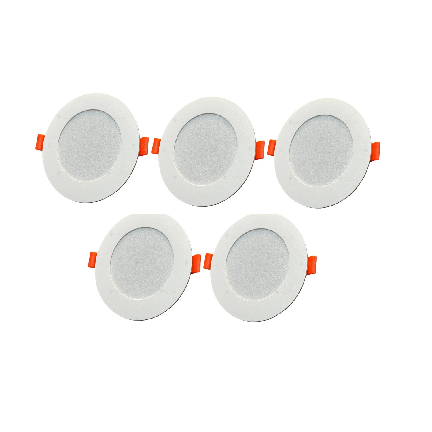 چراغ هالوژن توکار 8 وات ال ای دی مدل گرد بسته 5 عددی